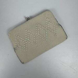 Vintage Beaded Pearl Clutch‎ Purse 1950s Made in Japan